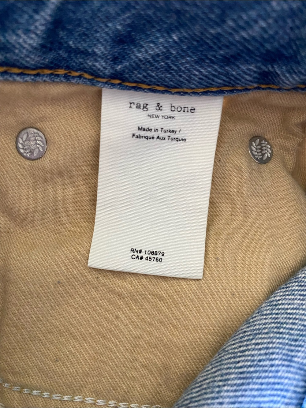 RAG & BONE High Rise Distressed Maya Cutoff Shorty Shorts Blue Denim Size 29 - Picture 7 of 8